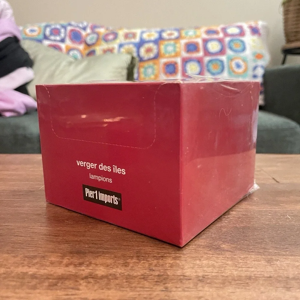 NEW ~ PIER 1 IMPORTS Island Orchard 18 Votive‎ Candles DISCONTINUED Sealed